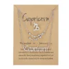 3Pcs/set 12 Zodiac Sign Necklace For Women 12 Constellation Pendant Chain Choker Birthday Jewelry With Cardboard Card