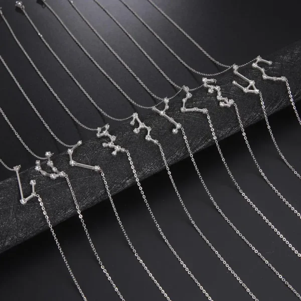 H3e1724e5dd4a4268b48308204e9b692dO-1.webp Clear Zircon Constellation Necklace Women Capricorn Libra Aries Leo Virgo Taurus Stainless Steel Horoscope Zodiac Necklaces Gift