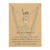 3Pcs/set 12 Zodiac Sign Necklace For Women 12 Constellation Pendant Chain Choker Birthday Jewelry With Cardboard Card