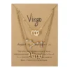 3Pcs/set 12 Zodiac Sign Necklace For Women 12 Constellation Pendant Chain Choker Birthday Jewelry With Cardboard Card