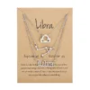 3Pcs/set 12 Zodiac Sign Necklace For Women 12 Constellation Pendant Chain Choker Birthday Jewelry With Cardboard Card