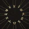3Pcs/set 12 Zodiac Sign Necklace For Women 12 Constellation Pendant Chain Choker Birthday Jewelry With Cardboard Card